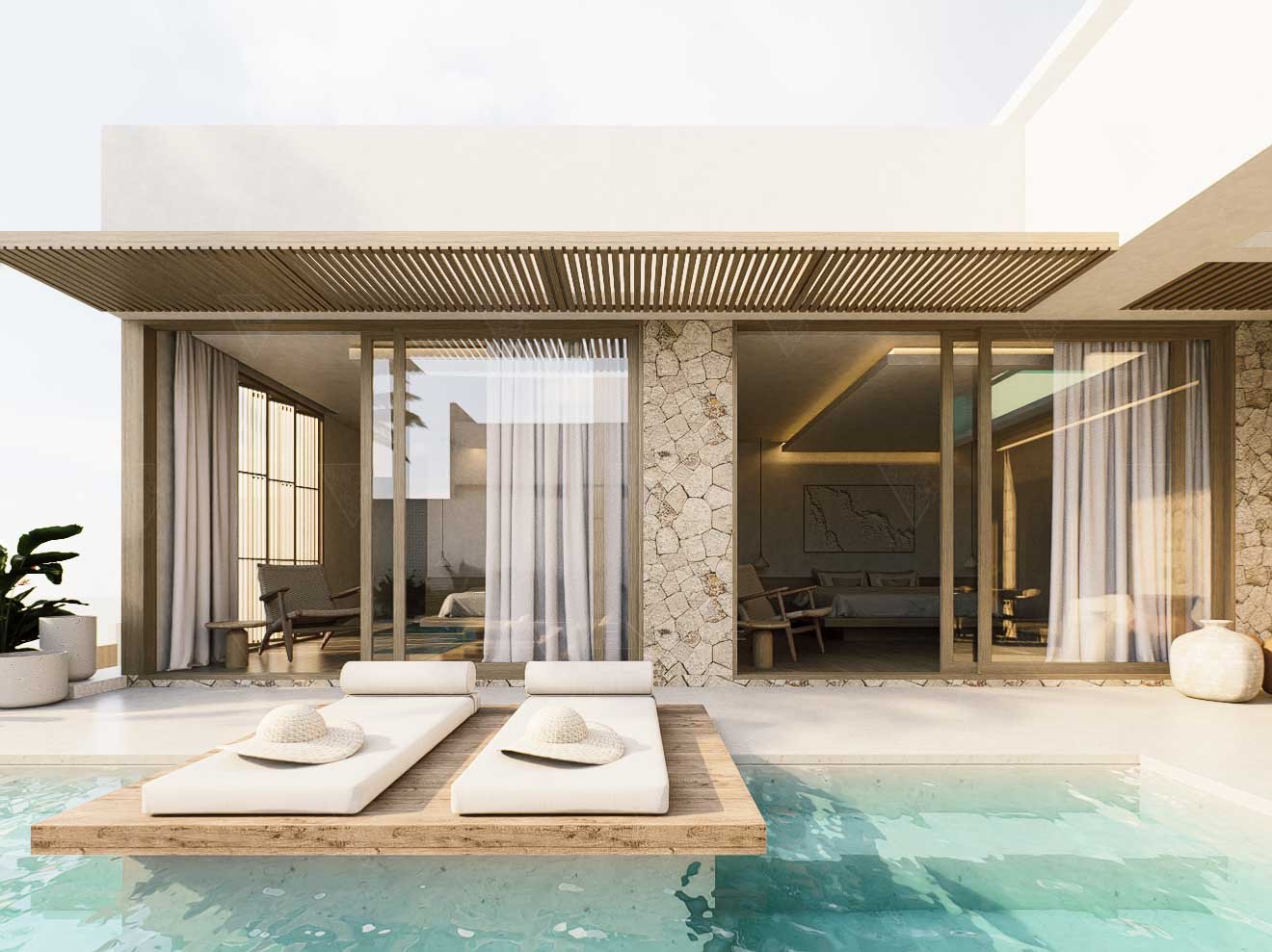 6. Bedrooms Pool Access and View