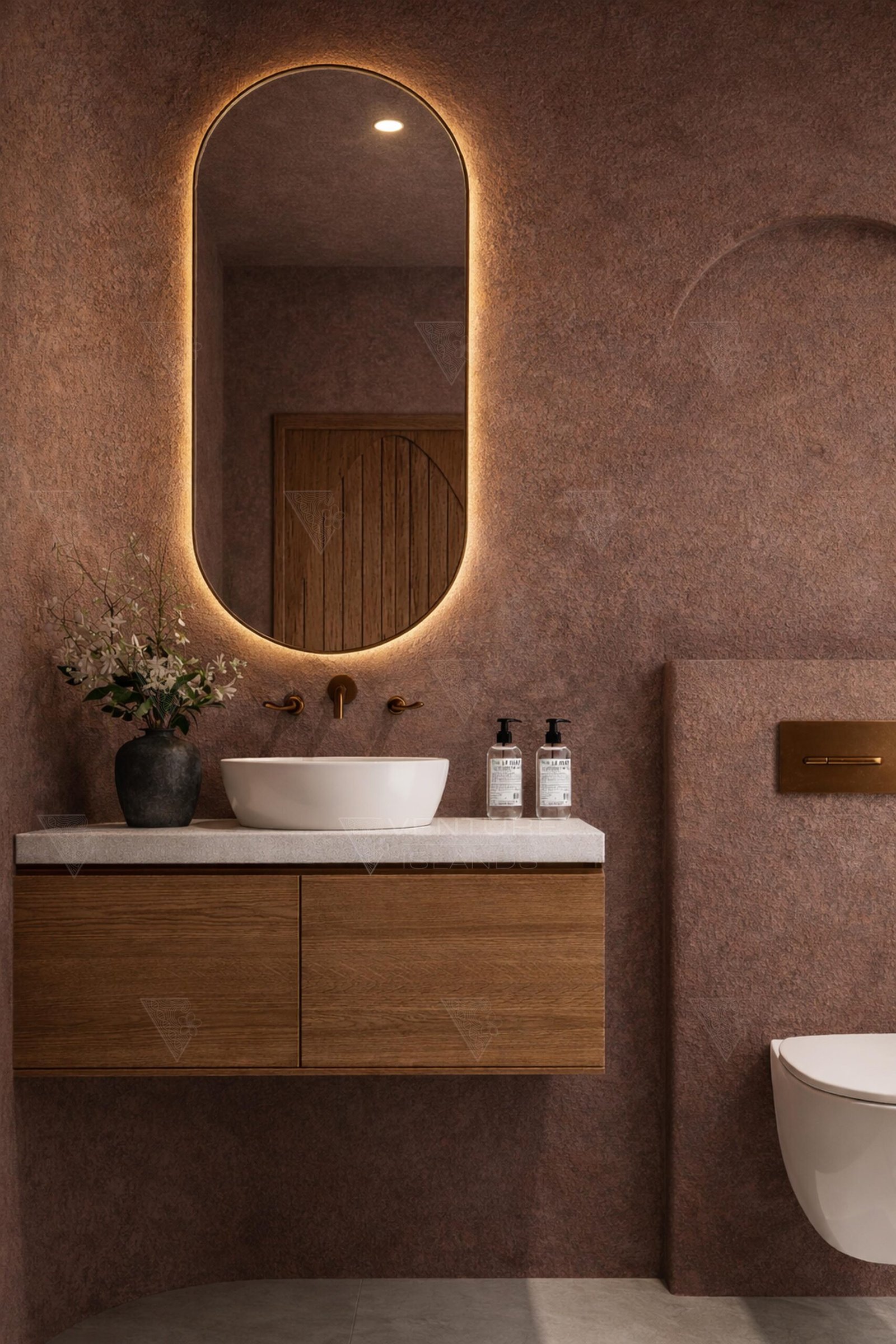 Mirror & Toilet _ Bathroom _ Villa Type 2